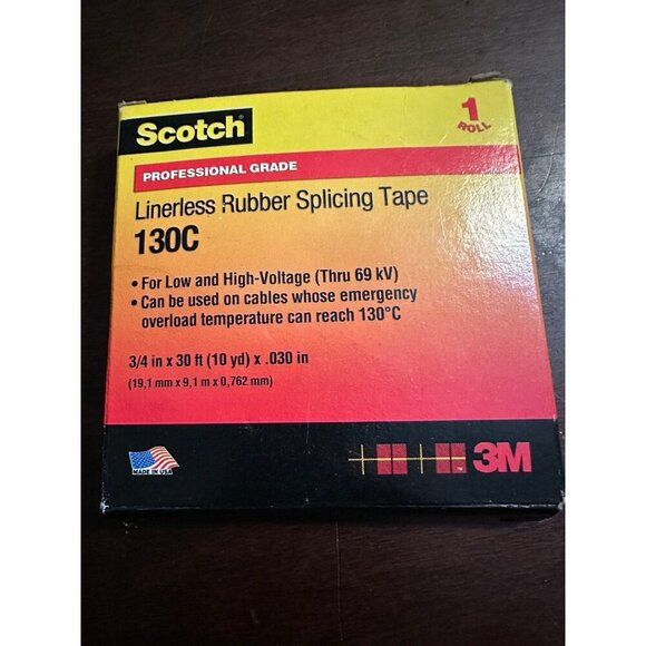 Professional Grade Linerless Rubber Splicing Tape - 3/4 in x 30 ft - 1 roll NEW - Picture 1 of 5